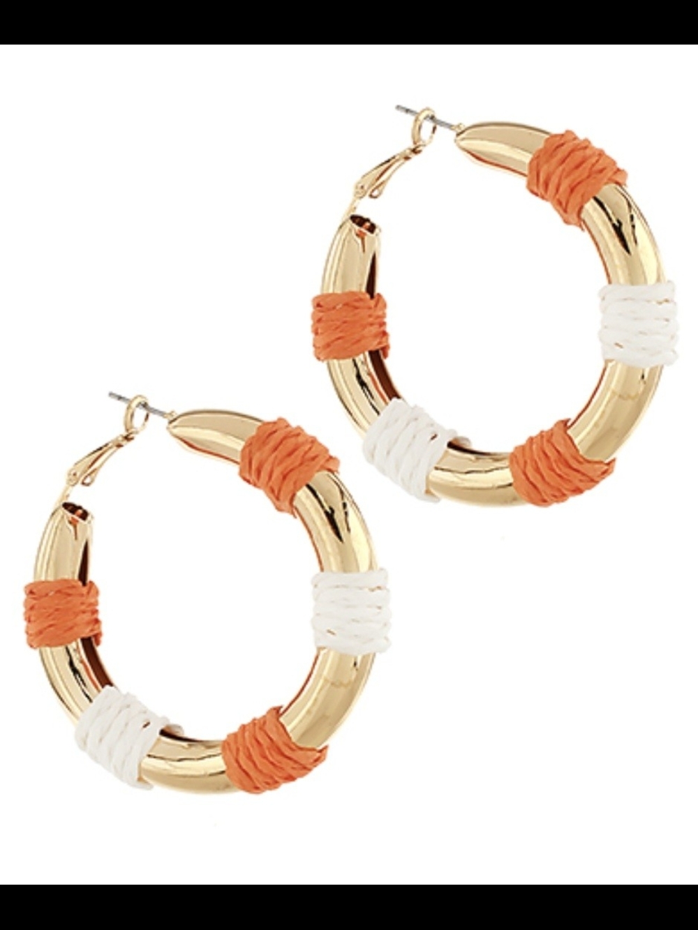 GAME DAY Wrapped Raffia Station Hoops - Picture 2 of 3